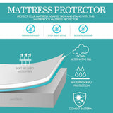 DreamZ Fitted Waterproof Mattress Protector with Bamboo Fibre Cover Double Size - KRE Group