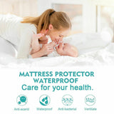 DreamZ Fitted Waterproof Mattress Protector with Bamboo Fibre Cover Double Size - KRE Group