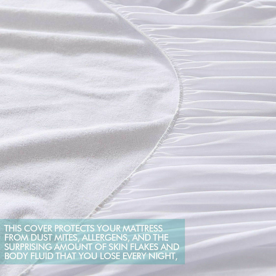 DreamZ Fitted Waterproof Mattress Protector with Bamboo Fibre Cover Double Size - KRE Group