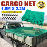 Cargo Net 1.5m x 2.2m 35mm Square Mesh Bungee Cord with Hook for Ute Trailer - KRE Group