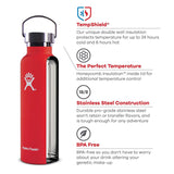 Hydro Flask Water Bottle Stainless Steel & Vacuum Insulated Standard Mouth With Leak Proof Flex Cap - KRE Group