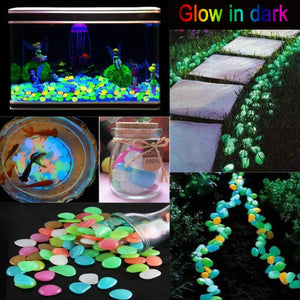 25/50pcs Glow in the Dark Garden Pebbles Glow Stones Rocks for Walkways Garden Path Patio Lawn Garden Yard Decor Luminous Stones - KRE Group