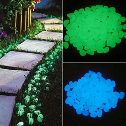 25/50pcs Glow in the Dark Garden Pebbles Glow Stones Rocks for Walkways Garden Path Patio Lawn Garden Yard Decor Luminous Stones - KRE Group