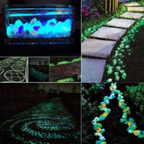 25/50pcs Glow in the Dark Garden Pebbles Glow Stones Rocks for Walkways Garden Path Patio Lawn Garden Yard Decor Luminous Stones - KRE Group