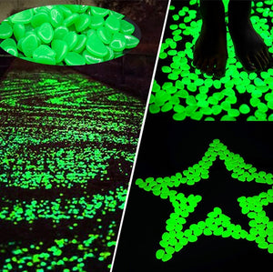 25/50pcs Glow in the Dark Garden Pebbles Glow Stones Rocks for Walkways Garden Path Patio Lawn Garden Yard Decor Luminous Stones - KRE Group