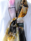 Silk Chiffon Scarf Sax - KRE Group