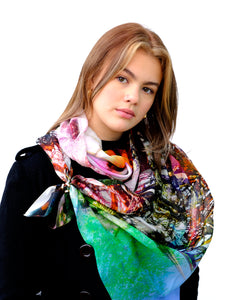 Silk Chiffon Scarf Paris Montage - KRE Group