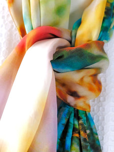 Silk Chiffon Scarf Spiral Shell - KRE Group