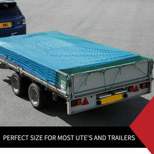 Cargo Net For Ute Trailer Truck 2Mx3M Nylon 35Mm Mesh Bungee Cord Free 15Pc Hook - KRE Group