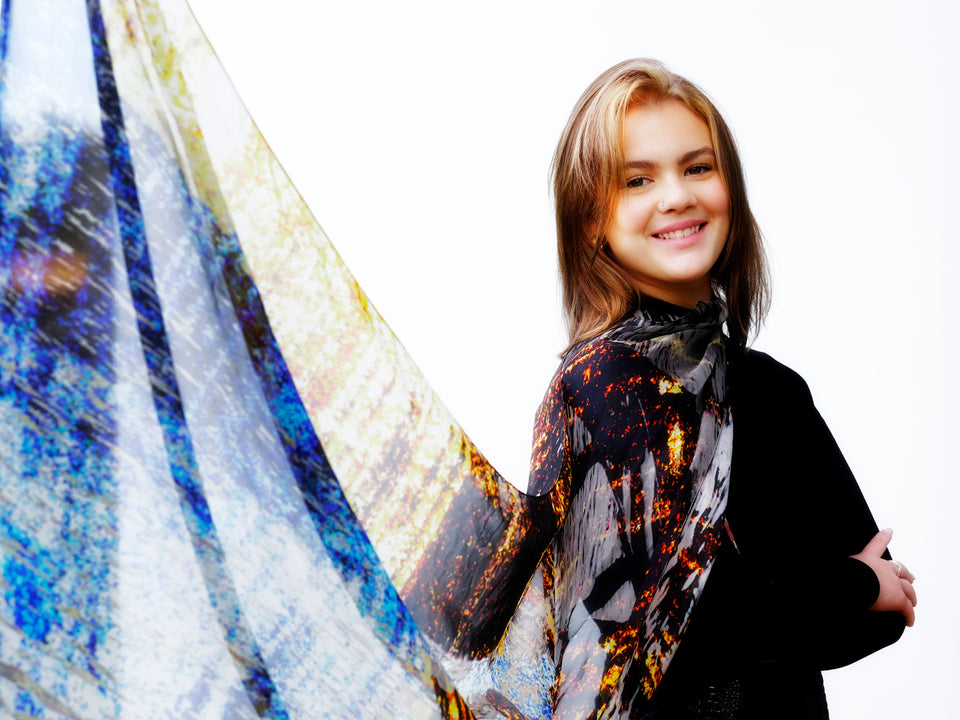 Silk Chiffon Scarf The Floating City - KRE Group