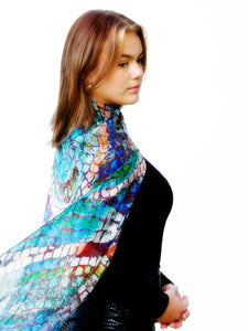 Silk Chiffon Scarf Dolphin - KRE Group