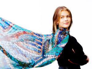 Silk Chiffon Scarf Dolphin - KRE Group