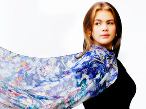 Silk Chiffon Scarf Cloudehill Seasons - KRE Group