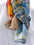 Silk Tabi Scarf Duet Stamps from the Past and Lacework - KRE Group