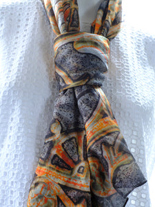 Silk Tabi Scarf Duet Stamps from the Past and Lacework - KRE Group