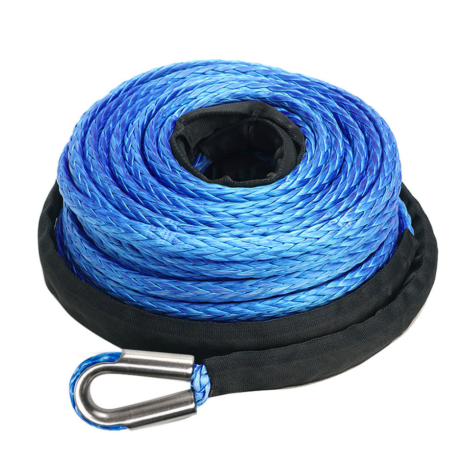 10Mm X 30M Synthetic Winch Rope Dyneema Sk75 Tow Recovery Cable 4WD Car Boat - KRE Group