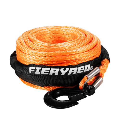 Winch Rope 10Mm X 30M Synthetic Dyneema Sk75 Hook Car Tow Recovery Cable - KRE Group