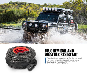 Winch Rope 10mm x 26m Dyneema SK75 Synthetic Rope Tow Recovery for WARN Offroad - KRE Group